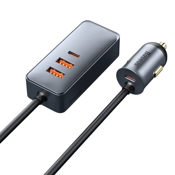 Încărcător Auto Baseus Share Together 2 x USB / 2 x USB Tip C 120W PPS Încărcare Rapidă Livrare Putere Gri CCBT-A0G